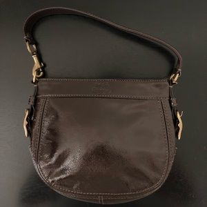 Coach small brown leather shoulder purse